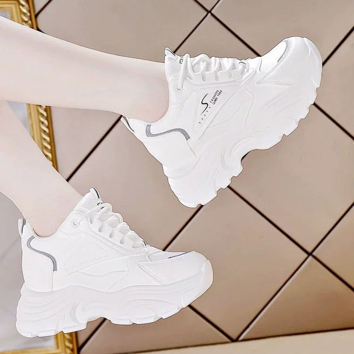 Damen Chunky Sneakers mit atmungsaktiver Mesh-Oberfläche und dämpfender Sohle Drune