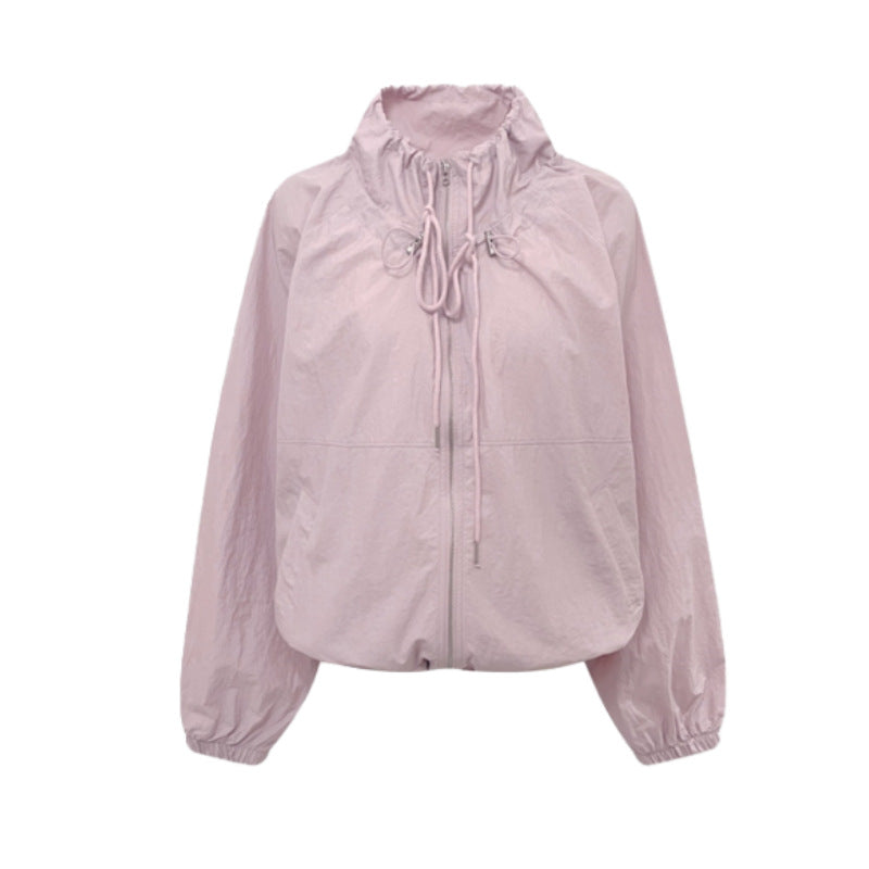 Damen leichte Übergangsjacke mit verstellbarem Kordelzug Drune