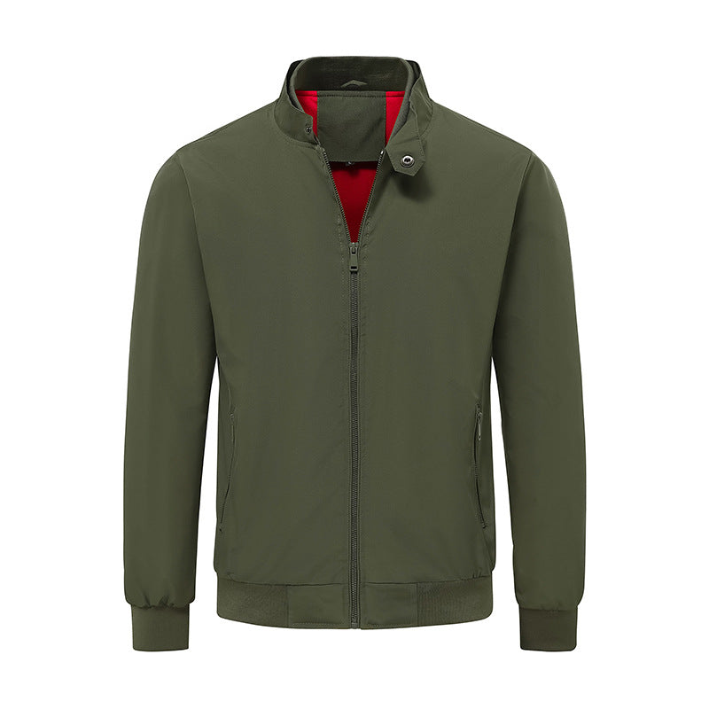 Herren Leichter Softshell‑Blouson mit Stehkragen, Reißverschluss und Kontrastfutter Drune