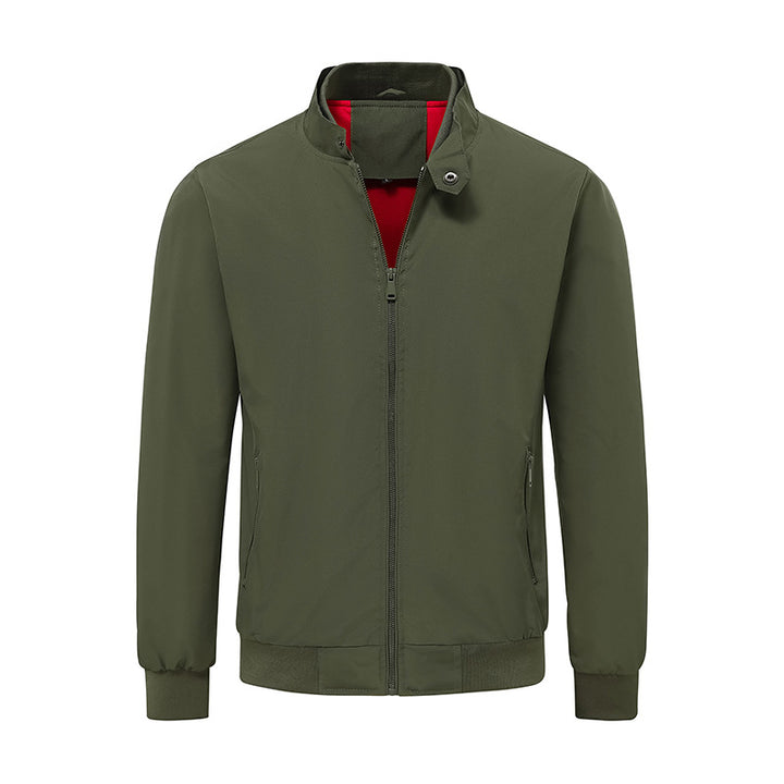 Herren Leichter Softshell‑Blouson mit Stehkragen, Reißverschluss und Kontrastfutter Drune