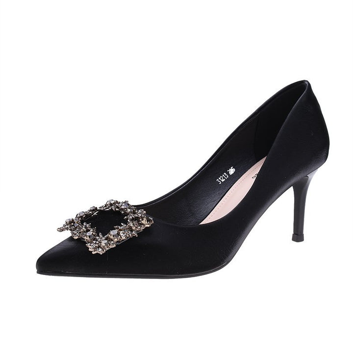 Damen Stiletto-Pumps mit spitzer Zehenpartie und funkelnder Strass-Applikation Drune