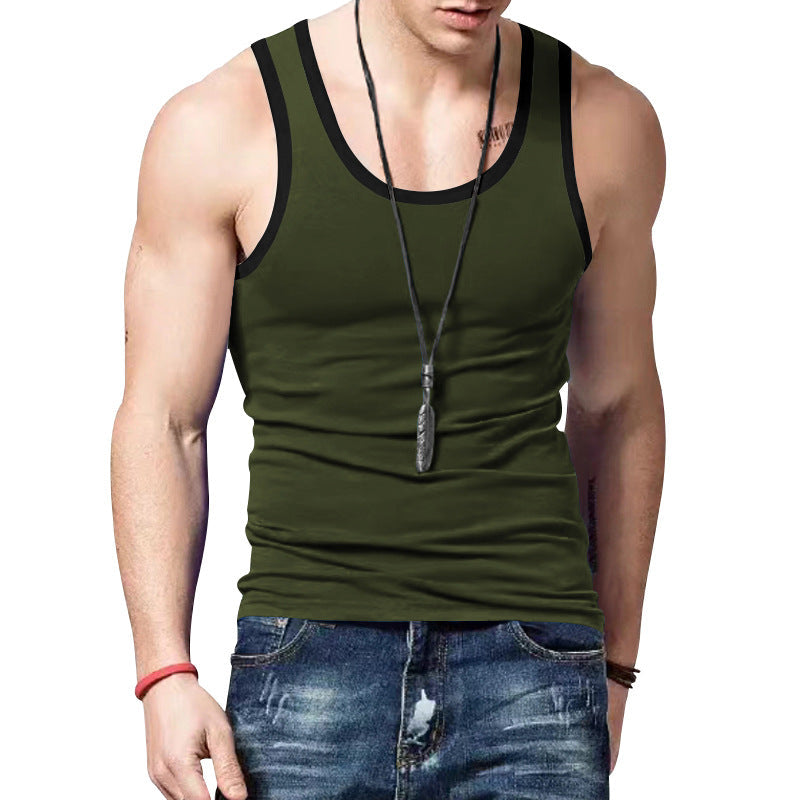 Herren sportliches Tanktop mit Kontraststreifen Drune