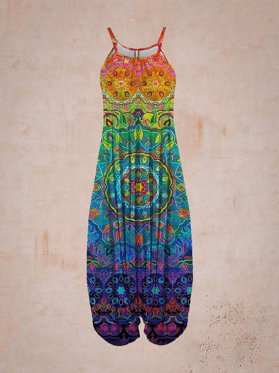 Damen Jumpsuit mit astrologischem Print Drune