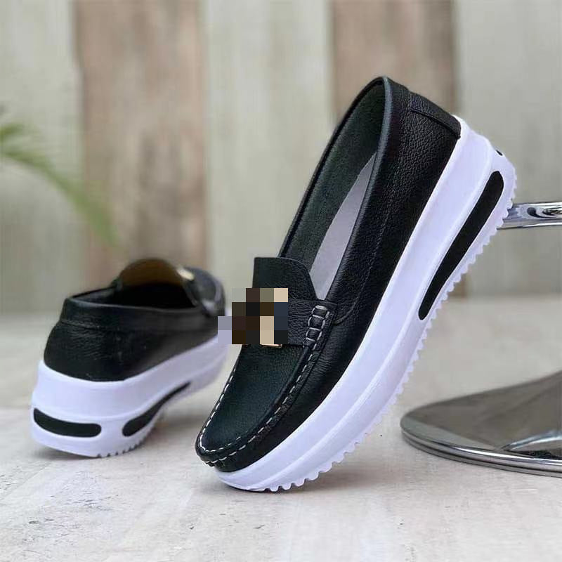 Damen Plateau-Loafer mit Metallic-Textil und leichter Profilsohle Drune