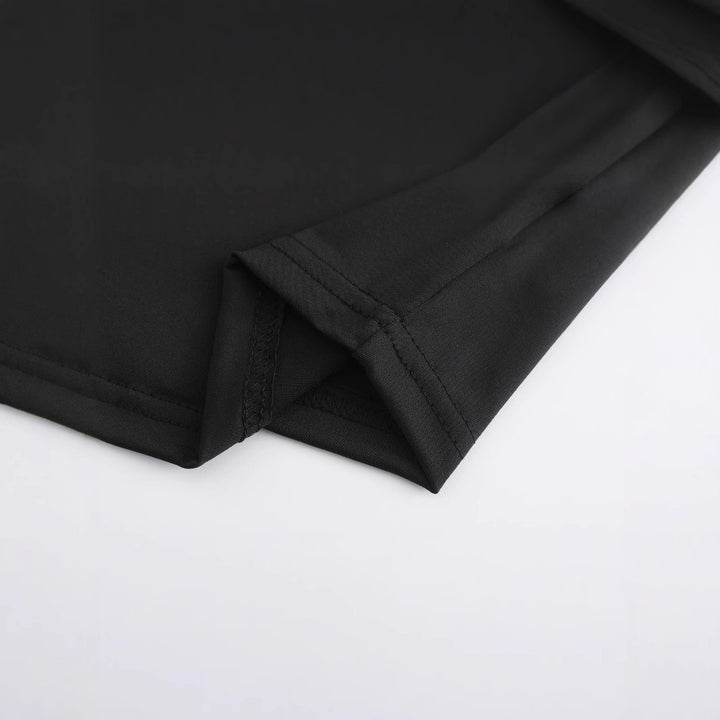 Damen Crop-Top mit auffälligem Grafikdesign und edgy Schriftzug Drune