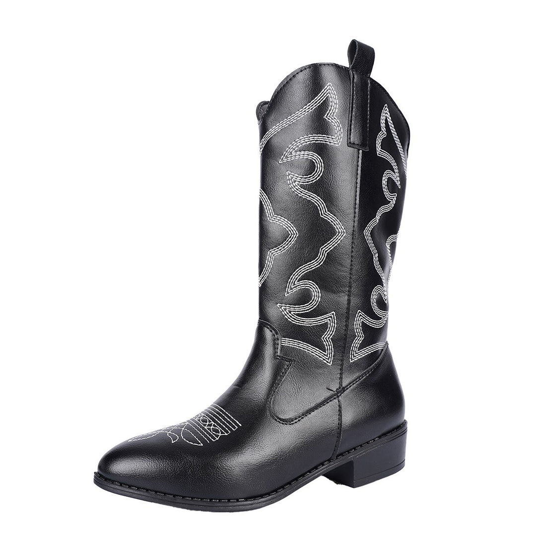 Damen Country Stil Western Stiefel Drune