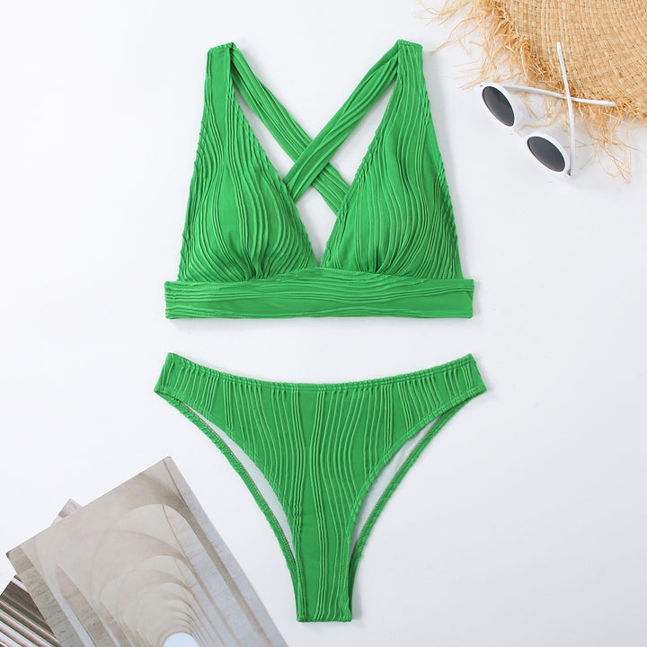 Damen Raffiniertes Triangel-Bikini-Set Drune