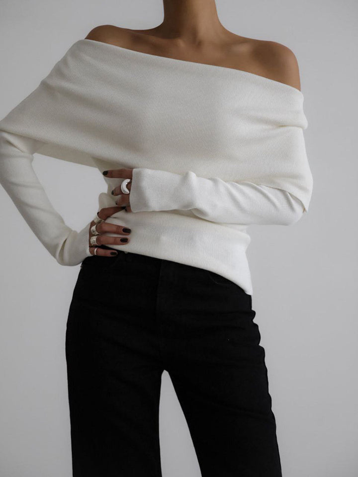 Damen Off-Shoulder Strickoberteil mit elegantem Schnitt Drune