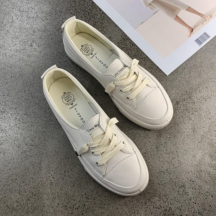 Damen Minimalistische Low-Top Sneaker aus Kunstleder mit gepolstertem Komfortfußbett Drune