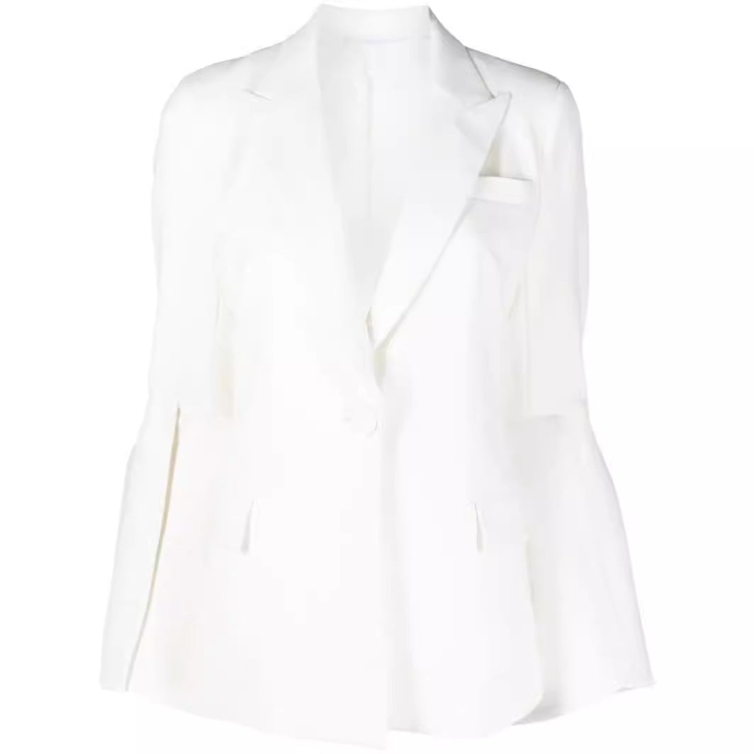 Damen Zweiteiliger Tailoring-Anzug mit tailliertem Einreiher und ausgestellten Ärmelabschlüssen Drune
