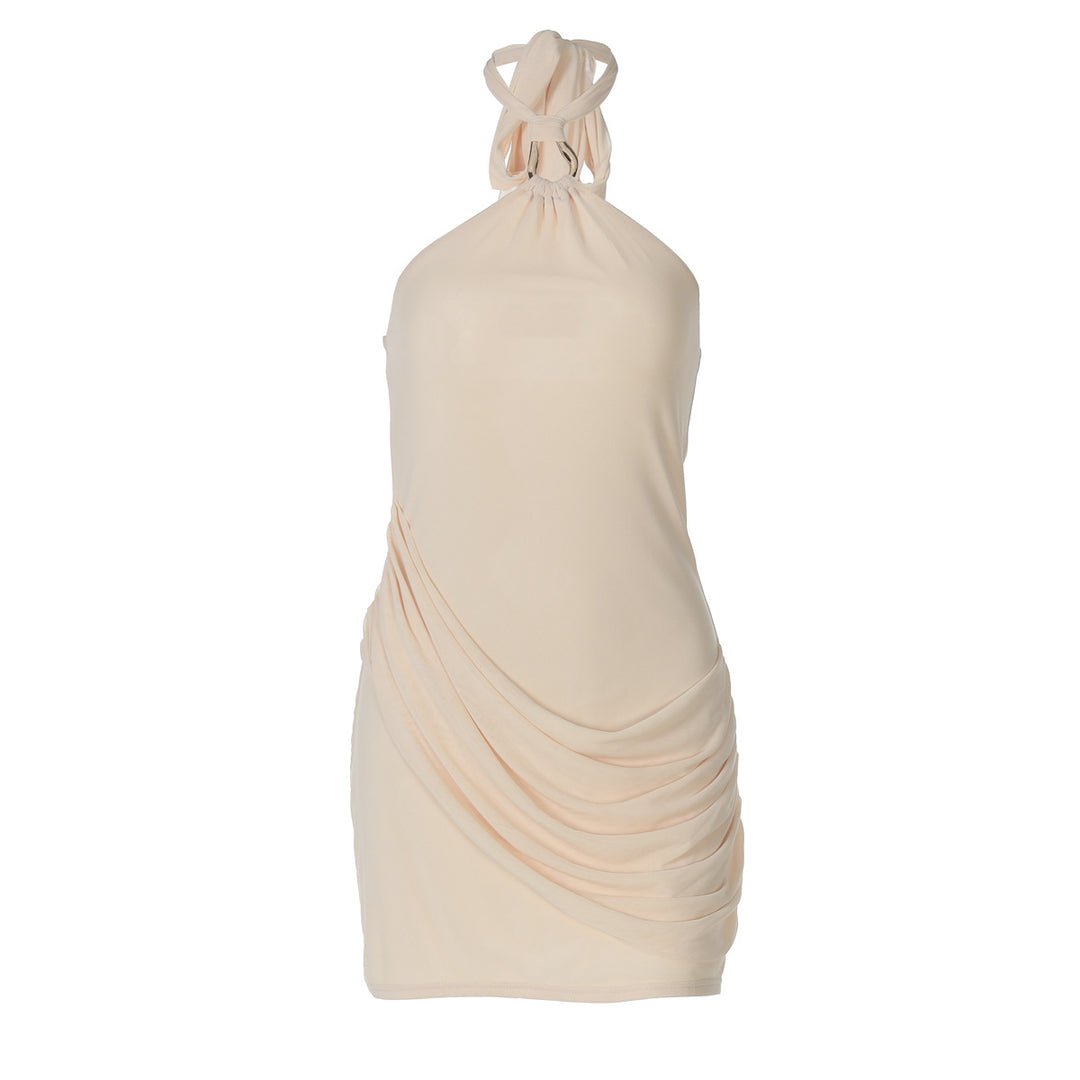 Damen Halterneck Minikleid mit raffinierten Drapierungen Drune