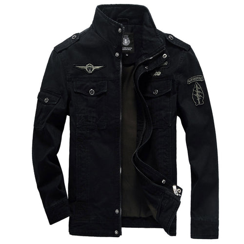 Herren Modische Militärjacke mit funktionalen Taschen Drune
