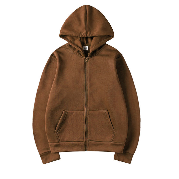 Damen Sportlicher Kapuzenpullover mit durchgehendem Reißverschluss und Tasche Drune