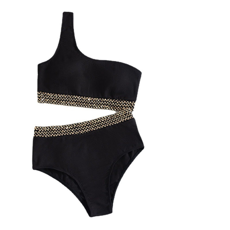Damen Einseitiger Bikini mit raffinierter Kette Drune