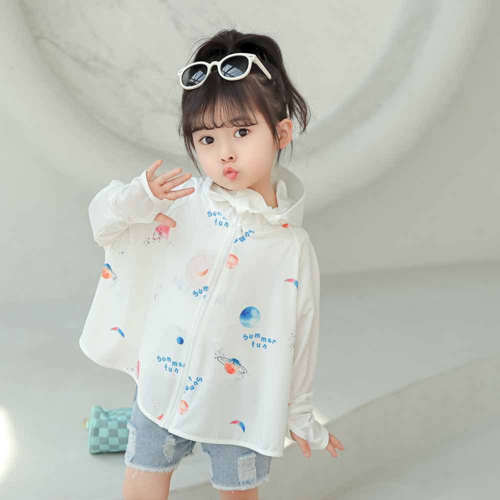 Jungen funktionale UV-Schutzjacke mit Kapuze Drune