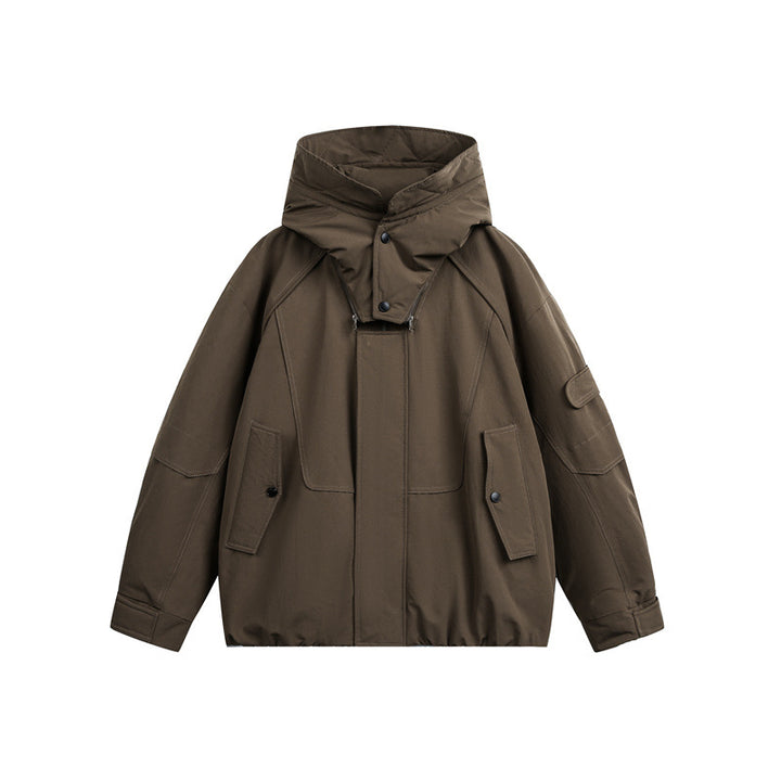 Herren technische Outdoorjacke mit verstellbarer Kapuze und Utility-Taschen Drune