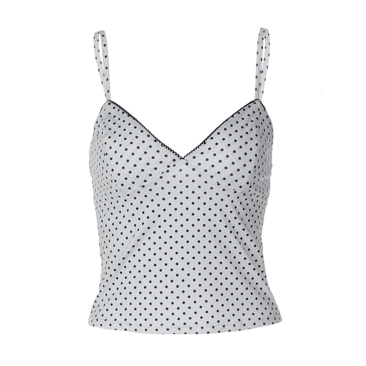 Damen Charmantes Spaghetti-Top mit Punkten Drune