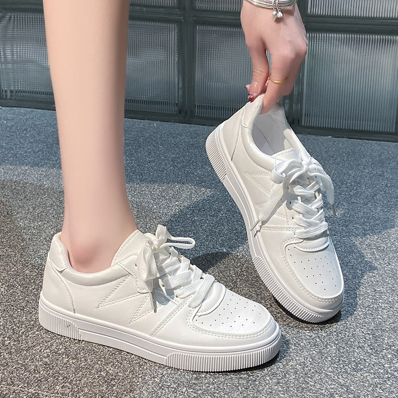Damen Niedrige Plateausneaker mit gepolstertem Schaft und klassischer Schnürung Drune