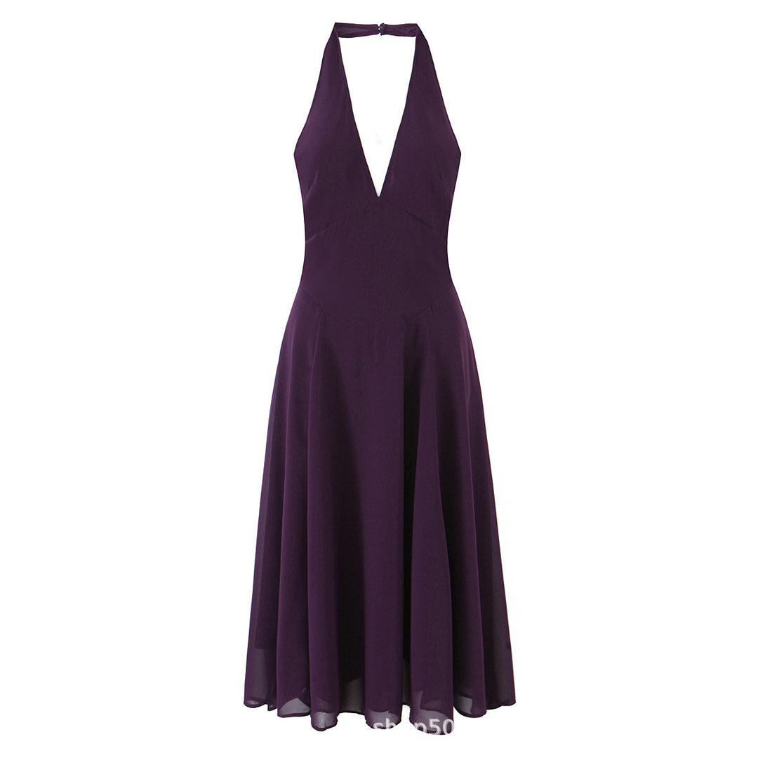 Damen Freizeitkleid mit tiefem V-Ausschnitt Drune