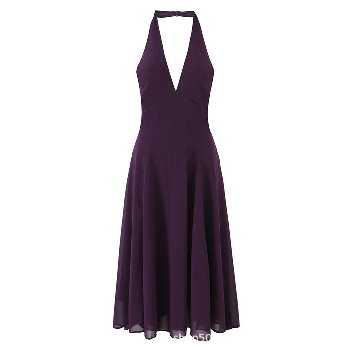 Damen Freizeitkleid mit tiefem V-Ausschnitt Drune