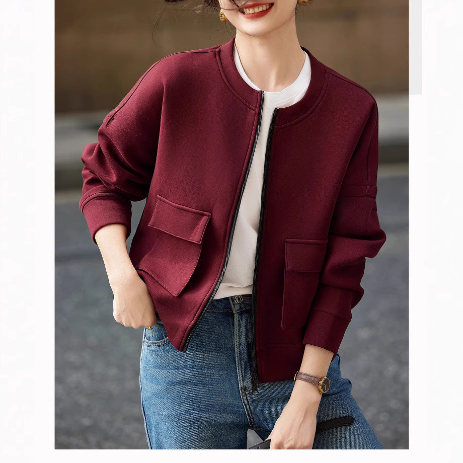 Damen Modische Oversized Sweatjacke Drune