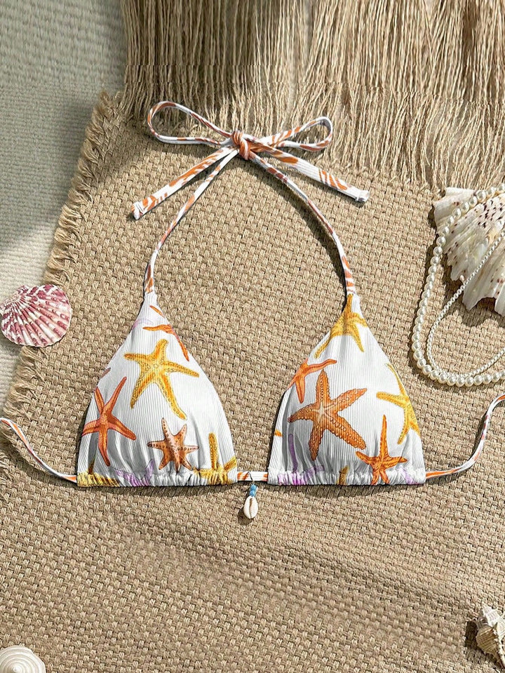 Damen Triangel-Bikini mit maritimem Sternenmuster Drune