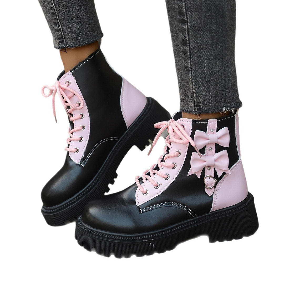 Damen Robust und stylisch gefütterte Stiefel mit hohem Schaft und farblichen Akzenten Drune