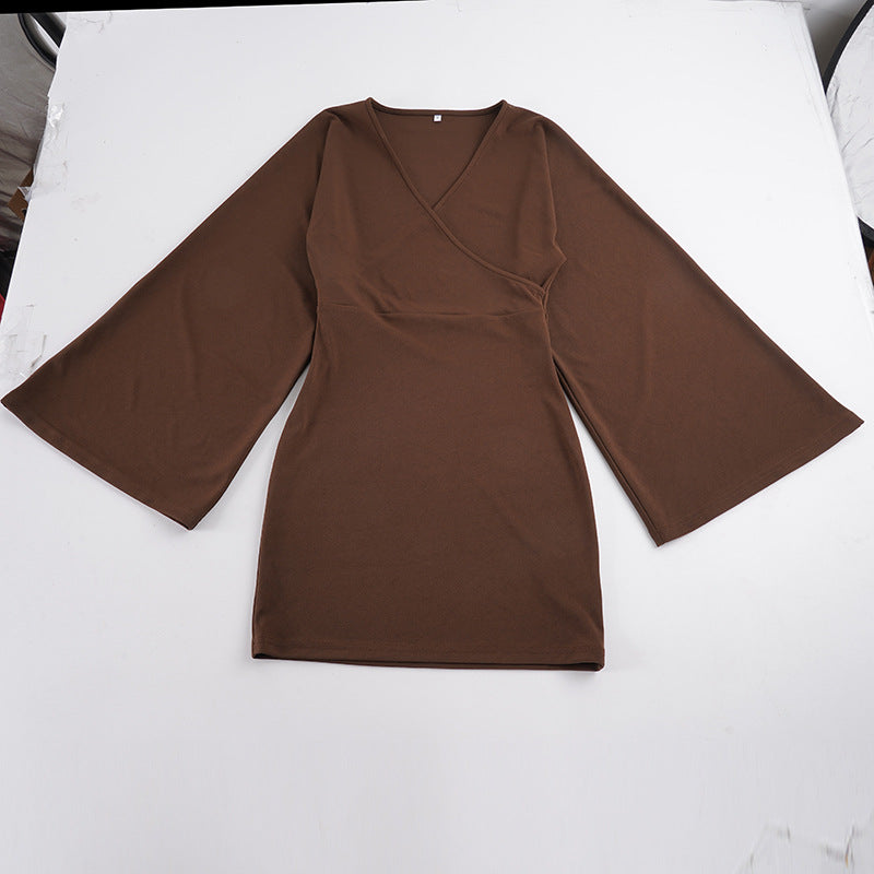 Damen nan Wickel-Minikleid mit Kimonoärmeln, taillierter Miedernaht und stretchigem Jersey Drune