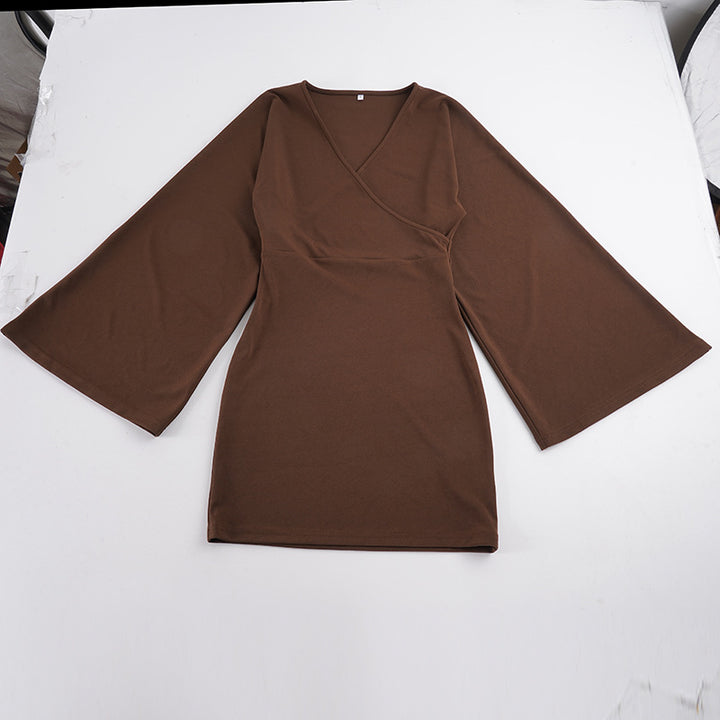 Damen nan Wickel-Minikleid mit Kimonoärmeln, taillierter Miedernaht und stretchigem Jersey Drune