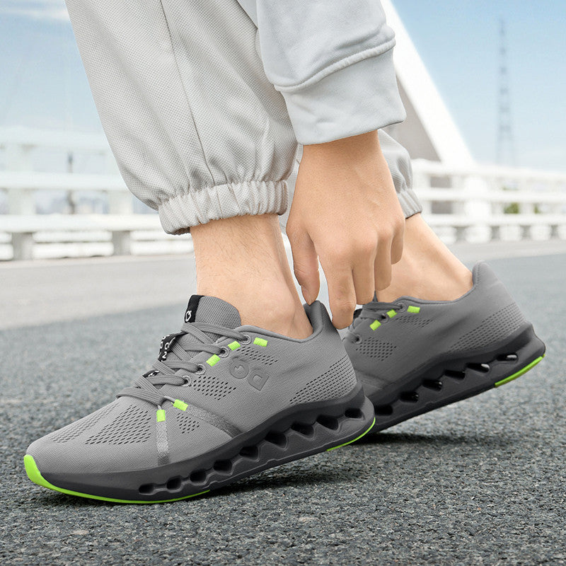 Damen Luftige Roadrunning-Sneaker mit gelochter Hohlkammer-Sohle und atmungsaktivem Strickoberteil Drune