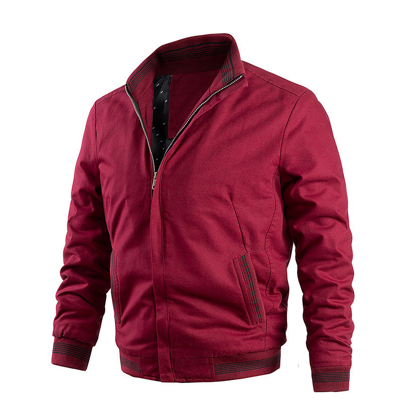 Herren Thermo-Canvas-Blouson mit weichem Teddyfutter und hochschließendem Stehkragen Drune