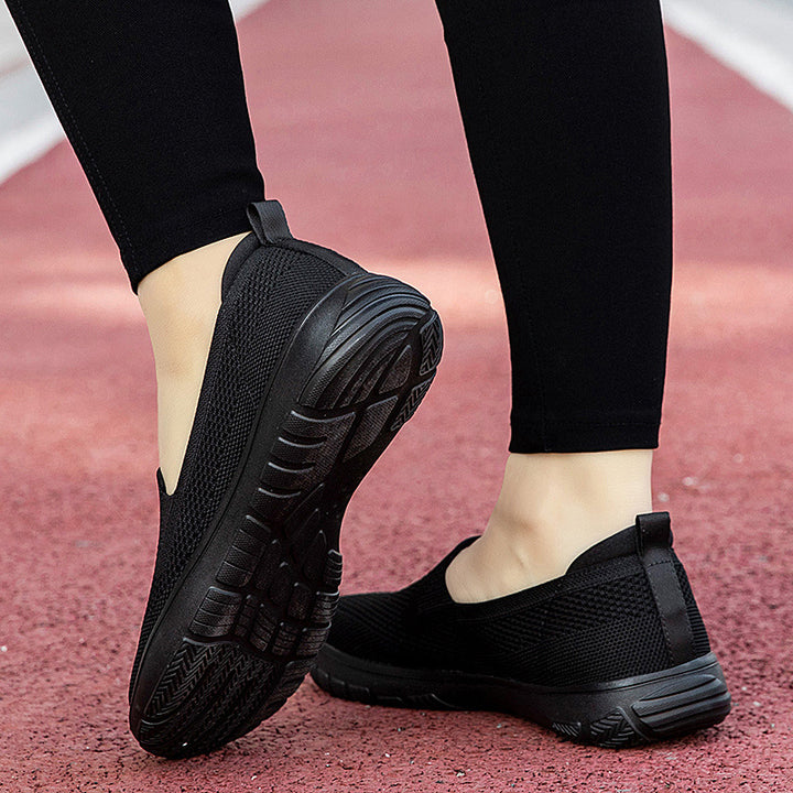 Damen nan nahtloser Strick-Slipper mit ergonomischer Fußbettenkontur und stoßabsorbierender Leichtlaufsohle Drune