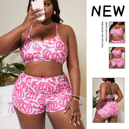Damen Sportlich geschnittenes Bikini-Set mit Raffungen Drune