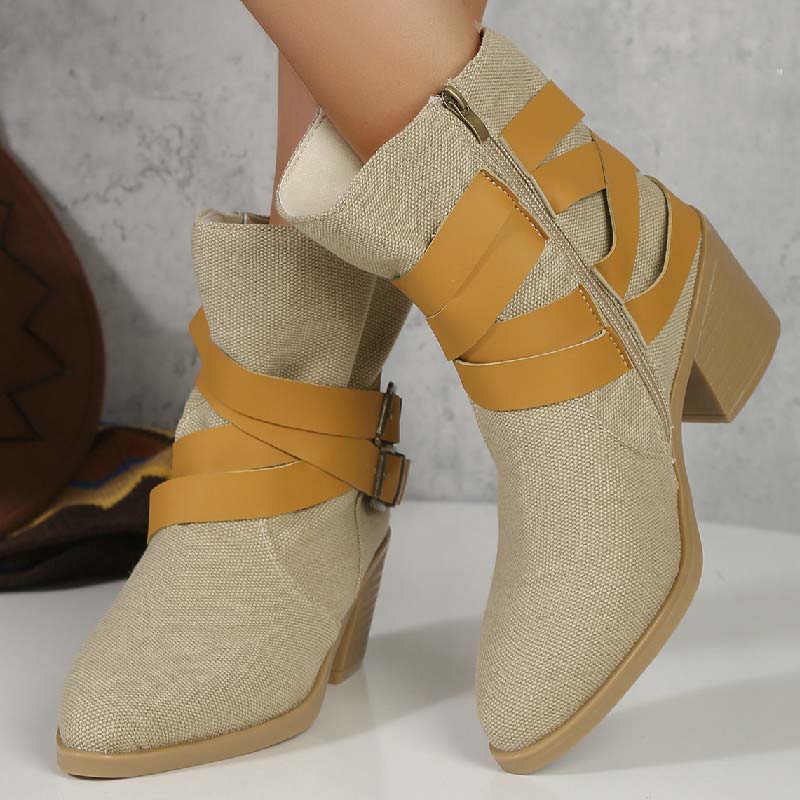 Drune | Vintage-Stiefel Mit Klobigem Absatz