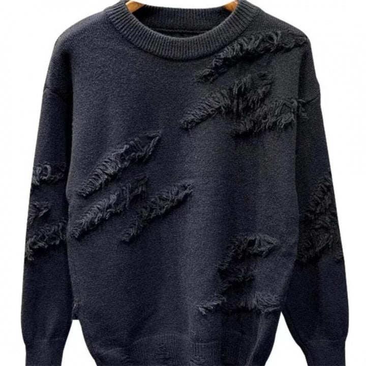Damen Modischer Pullover mit Fransen Drune