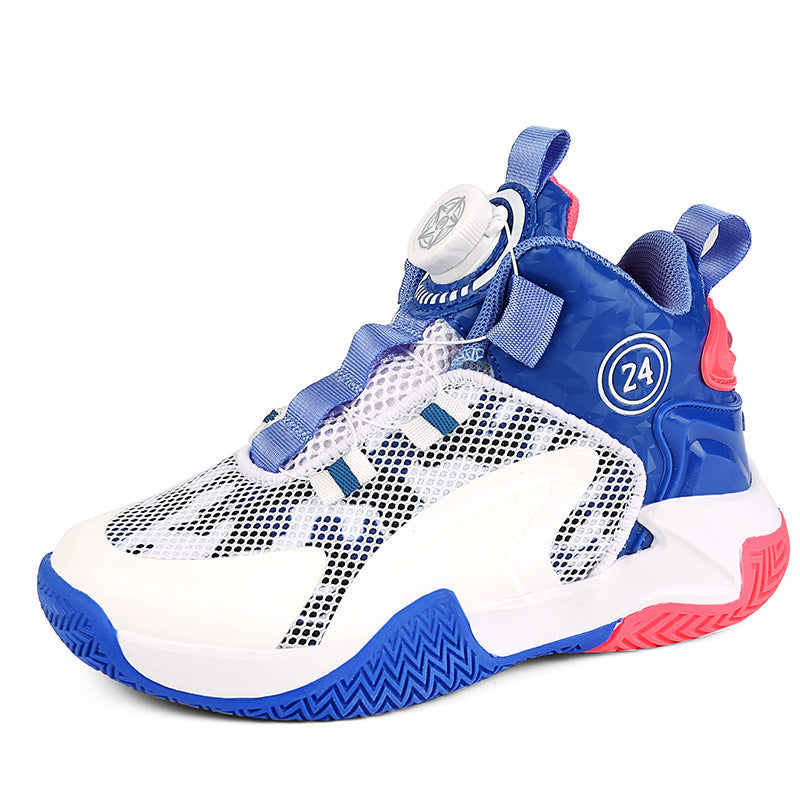 Unisex atmungsaktive Basket-Performance-Sneaker mit Drehverschluss, verstärkter Ferse und griffiger Profillaufsohle Drune