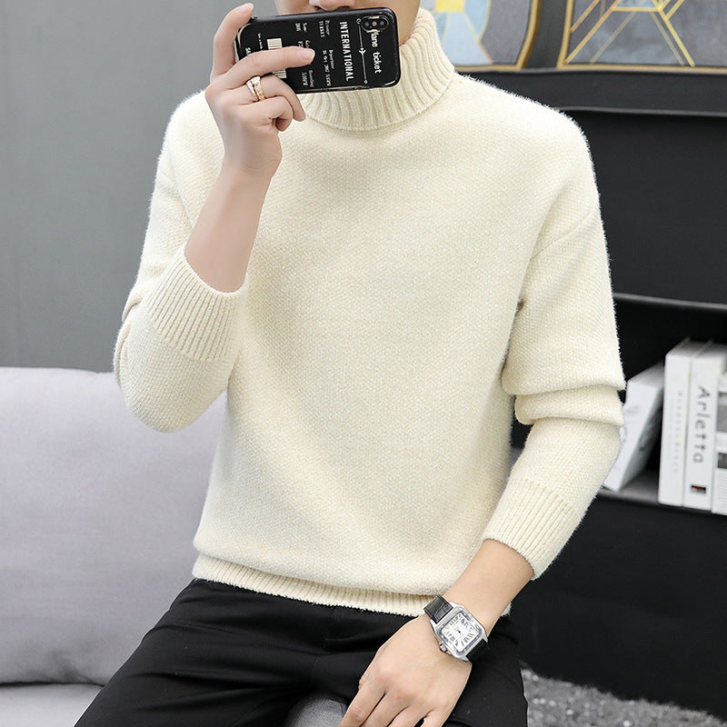 Herren Rollkragenpullover aus Bouclé-Feinstrick mit gerippten Bündchen Drune