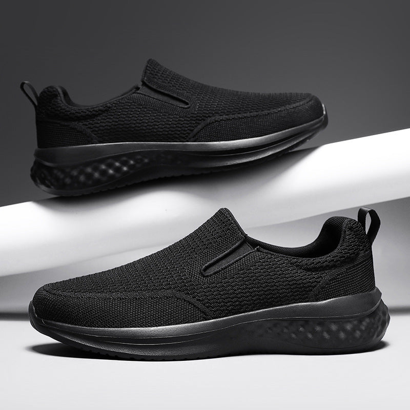 Unisex nan nahtloser Schlupfsneaker mit viskoelastischem Fußbett, flexibler Dämpfungssohle und atmungsaktivem Strickoberteil Drune