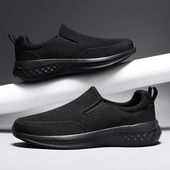 Unisex nan nahtloser Schlupfsneaker mit viskoelastischem Fußbett, flexibler Dämpfungssohle und atmungsaktivem Strickoberteil Drune