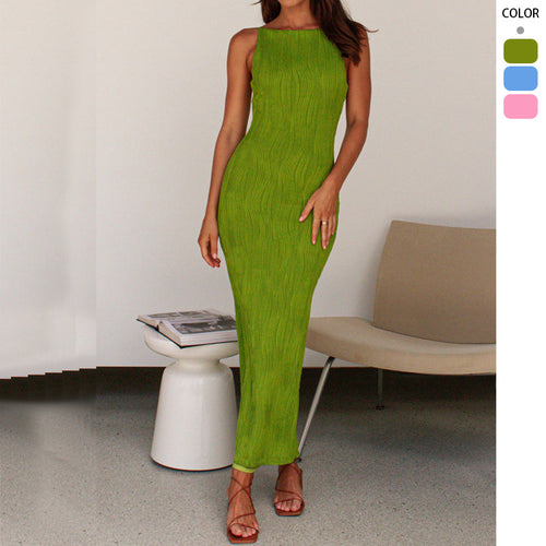 Damen Bodycon Maxikleid im modernen Streifen-Design Drune