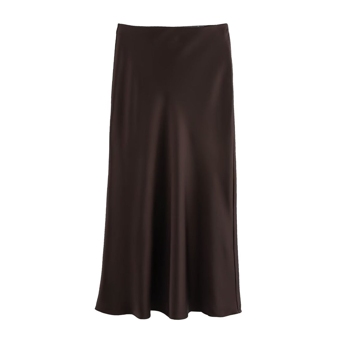 Damen langer Satinrock Drune