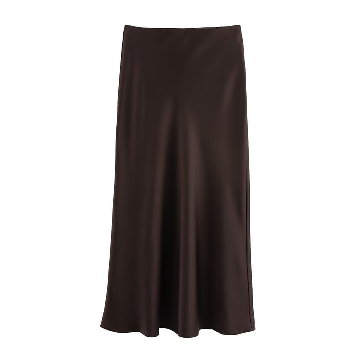 Damen langer Satinrock Drune