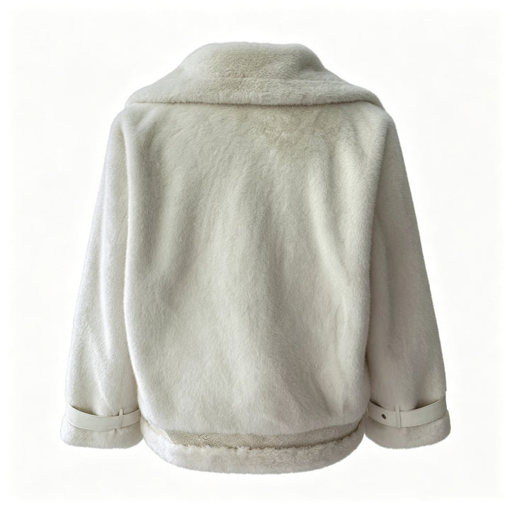 Damen Elegante und bequeme Kunstpelzjacke Drune