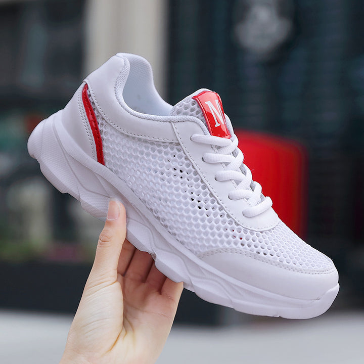 Damen nan leichte Netz-Sneaker mit belüftetem Obermaterial und stoßdämpfender Wellenlaufsohle Drune