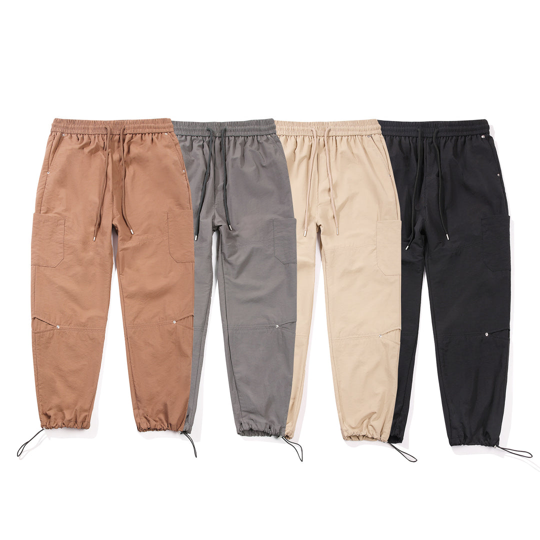 Herren Leichte Ripstop-Cargo-Hose mit elastischem Komfortbund, Kniepaneelen und verstellbarem Saum Drune
