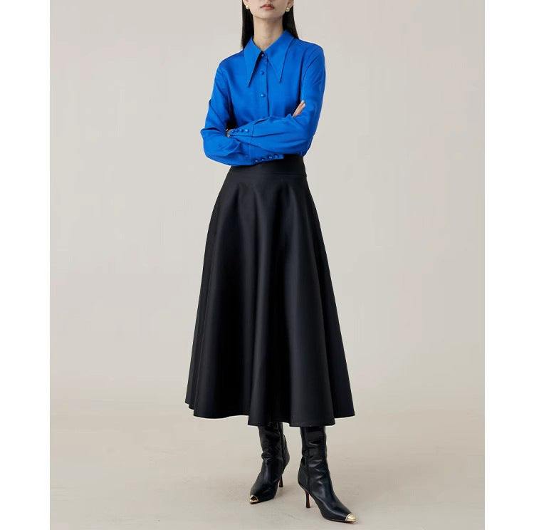 Damen Eleganter und fließender Midi-Rock Drune