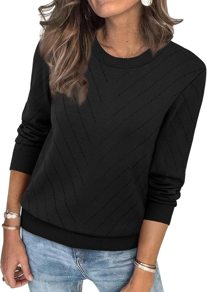 Damen eleganter gestreifter Pullover Drune