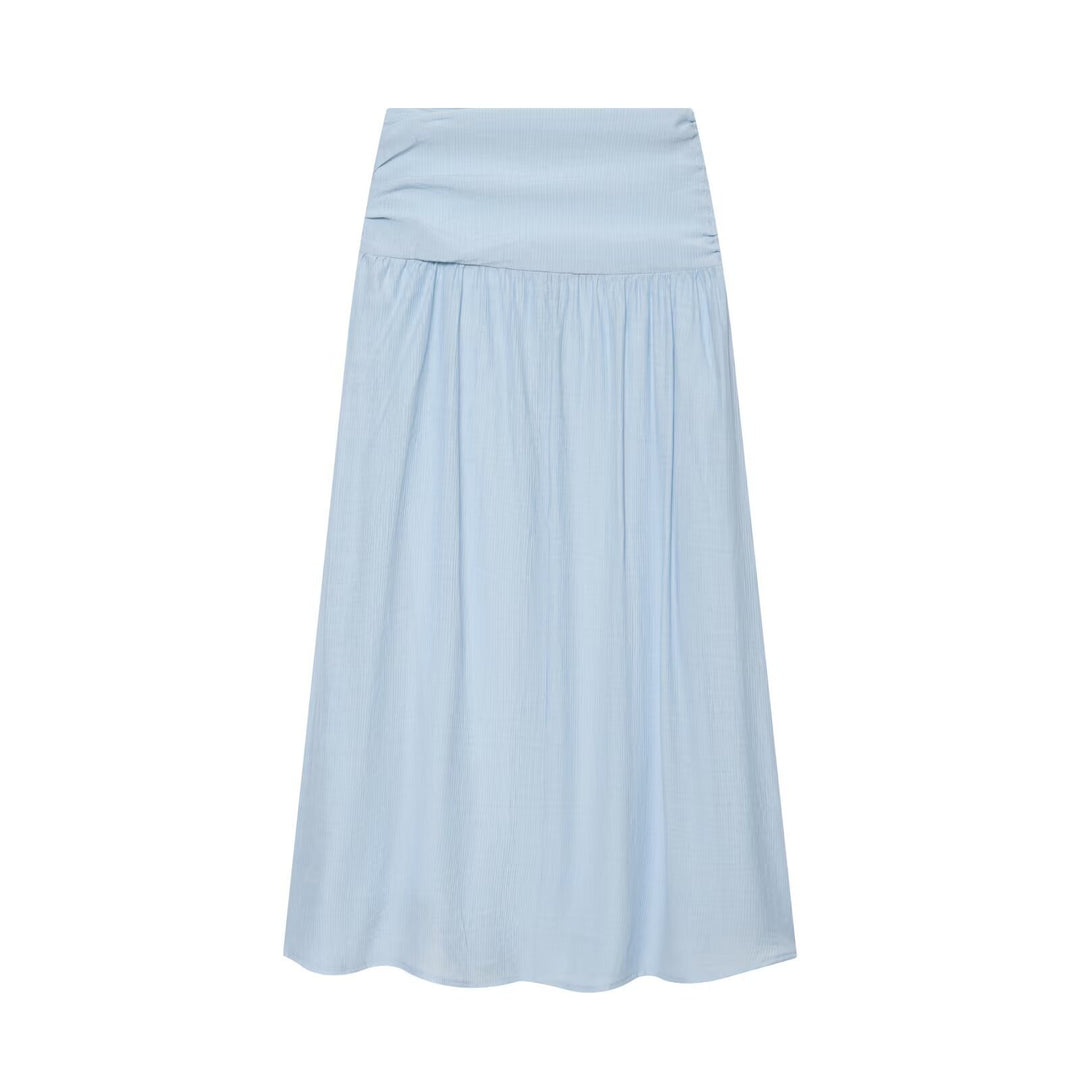 Damen Leichtes plissiertes Crop-Top mit Rüschenkragen und Kordelzug Drune