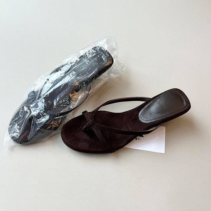 Damen modische Zehentrenner mit elegantem Riemchendesign Drune