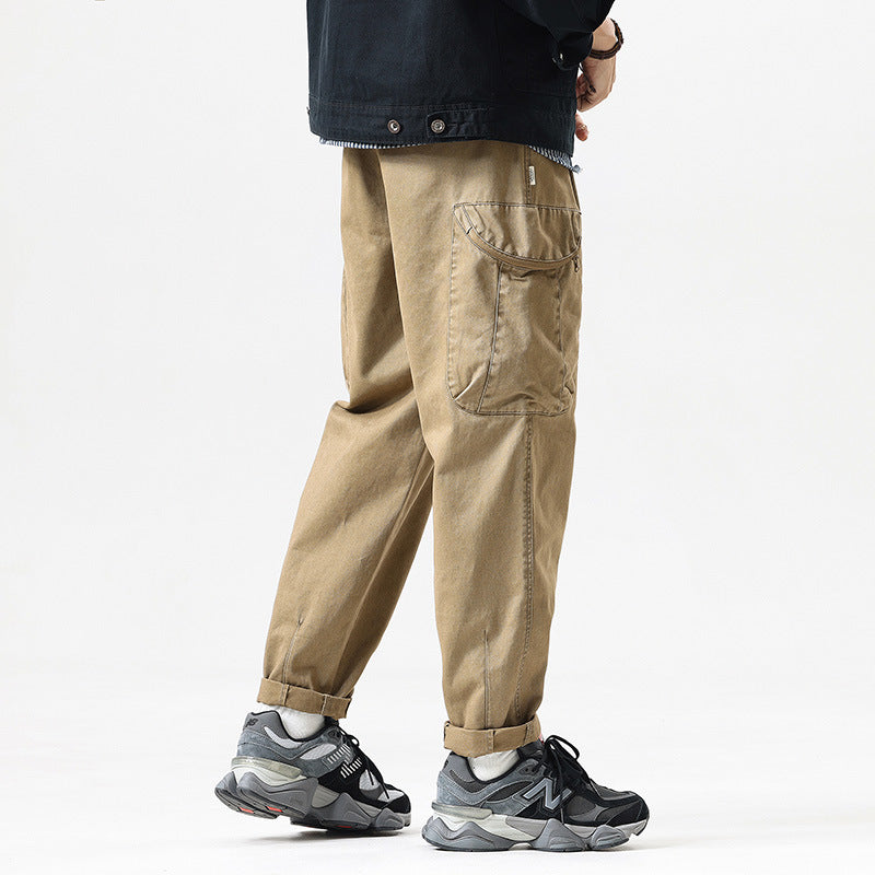 Herren Utility‑Cargo‑Hose im relaxed‑tapered Schnitt mit Elastikbund und großvolumigen Klappentaschen Drune
